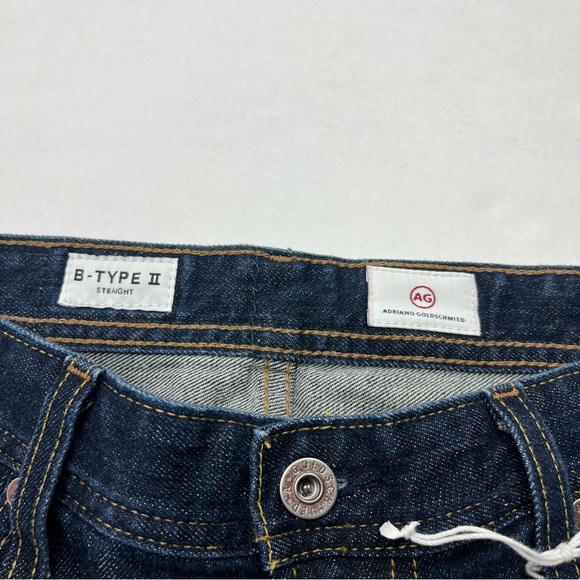 AG Adriano Goldschmied Jeans 30 x 31 B-Type II Straight 5-Pocket Denim‎ Blue NEW - Picture 2 of 11